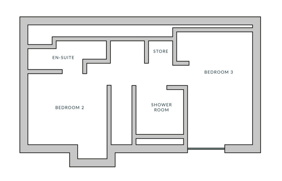 Floor plan for 3 Bedroom Cottage With Sea Views (#17)