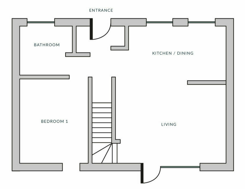 Floor plan for 3 Bedroom Cottage With Sea Views (#17)